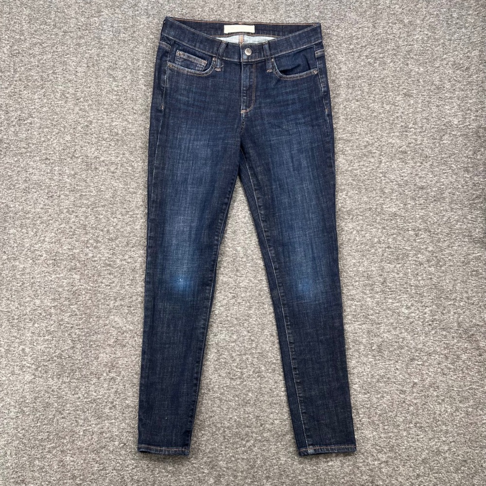 Gap 1969 True Skinny Jeans Dark Wash Blue Faded Denim Womens Size 27 Regular